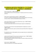 CLEMSON MICROECONOMICS 2110 EXAM 1 QUESTIONS WITH CORRECT ANSWERS 