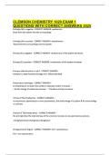 CLEMSON CHEMISTRY 1020 EXAM 1 QUESTIONS WITH CORRECT ANSWERS 