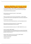 CLEMSON ABNORMAL PSYCHOLOGY EXAM 1 QUESTIONS WITH CORRECT ANSWERS 