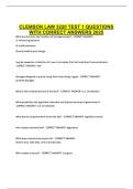 CLEMSON LAW 3220 TEST 1 QUESTIONS WITH CORRECT ANSWERS
