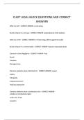 CLEET LEGAL BLOCK QUESTIONS AND CORRECT ANSWERS