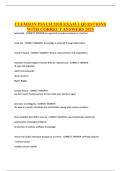 CLEMSON PSYCH 2030 EXAM 1 QUESTIONS WITH CORRECT ANSWERS 