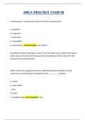 AMCA PRACTICE EXAM III
