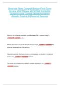 Seminole State Campell Biology Final Exam  Review Most Recent 2025&sol;2026 Complete  Questions and Correct Detailed Answers  Already Graded A&plus;&vert;Assured Success 