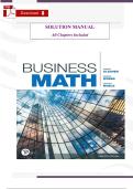 Solutions Manual for Business Math&comma; 12th Edition by Cheryl Cleaves&comma; Margie Hobbs & Jeffrey Noble &ndash; Step-by-Step Answers for All Chapters