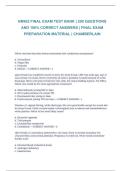 NR602 Advanced Health Assessment&comma; Chamberlain University&comma; 2026&sol;2027 &ndash; final exam test bank with 200 questions and 100&percnt; correct answers