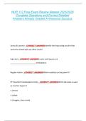NUR 112 Final Exam Review Newest 2025&sol;2026  Complete Questions and Correct Detailed  Answers Already Graded A&plus;&vert;Assured Success 