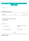 Nu 131 Exam 1 Questions with Verified Solutions  100&percnt; Correct