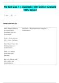 NU 623 Quiz 1 &vert; Questions with Correct Answers  100&percnt; Solved