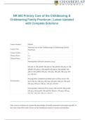 NR602 Primary Care of the Childbearing & Childrearing Family Practicum&comma; 2026&sol;2027 &ndash; latest updated practicum guide with complete solutions