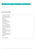 NU 623-unit 6 quiz 3 Questions and Answers