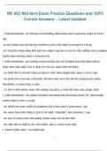NR602 Advanced Health Assessment&comma; 2026&sol;2027 &ndash; midterm exam practice questions with 100&percnt; correct answers &lpar;latest update&rpar;