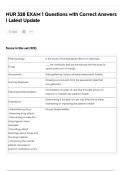 NUR 328 EXAM 1 Questions with Correct Answers &vert; Latest Update