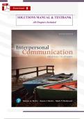 Full Test Bank for Interpersonal Relationships&colon; Professional Communication Skills for Nurses&comma; 9th Edition &ndash; Verified Questions & Answers