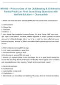 NR602 Primary Care of the Childbearing & Childrearing Family Practicum&comma; Chamberlain University&comma; 2026&sol;2027 &ndash; final exam study questions with verified solutions