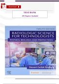 Test Bank for Radiologic Science for Technologists&comma; 12th Edition by Bushong &ndash; Chapters 1&ndash;40 Updated 2025&sol;2026