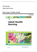 Test Bank for Adult Health Nursing 8th Edition &lpar;Cooper&comma; 2019&rpar; &vert; Chapters 1&ndash;17