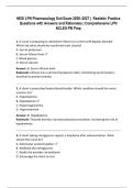 HESI LPN Pharmacology Exit Exam 2026&ndash;2027 &vert;  Realistic Practice  Questions with Answers and Rationales &vert; Comprehensive LPN  NCLEX-PN Prep 
