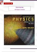 Test Bank & Instructor's Solution Manual for Fundamentals of Physics&comma; 9th Edition by Resnick&comma; Walker & Halliday &ndash; Complete Chapters