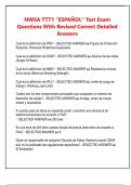 NWSA TTT1 "ESPA&Ntilde;OL" Test Exam  Questions With Revised Correct Detailed  Answers