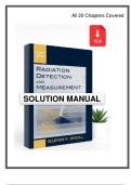 Solutions Manual to Radiation Detection and Measurement&comma; 4th Edition by Knoll 