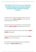 IAHCSMM CRCST Exam Newet 2025&sol;2026  Complete Questions and Correct Detailed  Answers Already Graded A&plus;&vert;Assured  Success 