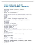 MMSC 360 EXAM 1 - CLICKER QUESTIONS AND CORRECT ANSWERS