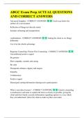ABGC Exam Prep ACTUAL QUESTIONS  AND CORRECT ANSWERS 