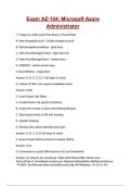 Exam AZ-104&colon; Microsoft Azure Administrator Questions and correct Answers &lpar;100&percnt; VERIFIED&rpar;&vert; 2025&sol;2026