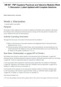 NR667 FNP Capstone Practicum and Intensive Modules Week 1&comma; 2026&sol;2027 &ndash; discussion guide with latest updated content and complete solutions