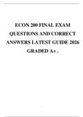 ECON 200 FINAL EXAM QUESTIONS AND CORRECT ANSWERS LATEST GUIDE 2026 GRADED A&plus; &period;