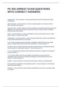 PC 832 ARREST EXAM QUESTIONS WITH CORRECT ANSWERS