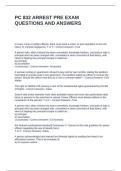 PC 832 ARREST PRE EXAM QUESTIONS AND ANSWERS