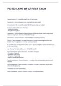 PC 832 LAWS OF ARREST EXAM  QUESTIONS AND ANSWERS &vert; GRADED A
