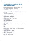 MMSC 438 EXAM 1 QUESTIONS AND CORRECT ANSWERS