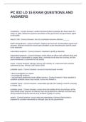 PC 832 LD 15 EXAM QUESTIONS AND ANSWERS
