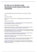 PC 832 LD 16 SEARCH AND SEIZURES EXAM QUESTIONS AND ANSWERS