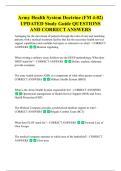 Army Health System Doctrine &lpar;FM 4-02&rpar;  UPDATED Study Guide QUESTIONS  AND CORRECT ANSWERS 