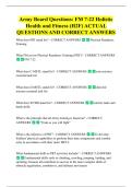 Army Board Questions&colon; FM 7-22 Holistic  Health and Fitness &lpar;H2F&rpar; ACTUAL  QUESTIONS AND CORRECT ANSWERS 
