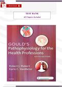 Test Bank for Gould&rsquo;s Pathophysiology for the Health Professions&comma; 6th Edition by Hubert &ndash; Complete Verified Questions & Answers&comma; A&plus; Graded