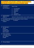 CHAMBERLAIN EXAM 1 NR222 QUESTIONS & DETAILED COMPLETE SOLUTIONS 100&percnt;