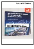Solutions to Advanced Modern Engineering Mathematics 5th Edition by Burley&comma; 2019