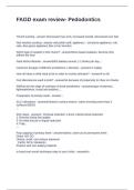FAGD exam review- Pedodontics Questions and Answers