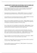 LEADERS SAFETY COURSE AND OCCUPATIONAL HEALTH COURSE &lpar;LSC&rpar; U&period;S ARMY EXAM QUESTION