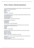 Perio 1 Exam 1 Review Questions Questions and Answers