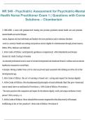 NR548 Psychiatric Assessment for Psychiatric&ndash;Mental Health Nurse Practitioner Exam 1&comma; Chamberlain University&comma; 2026&sol;2027 &ndash; questions with correct solutions