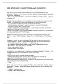 MIS 375 EXAM 1 QUESTIONS AND ANSWERS