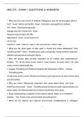 MIS 375 - EXAM 1 QUESTIONS & ANSWERS