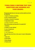 TCDHA PERIO II MIDTERM TEST 2026  QUESTIONS AND ANSWERS&vert; ACE  YOUR GRADES&period; 