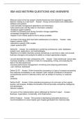 ISM 4402 MIDTERM QUESTIONS AND ANSWERS